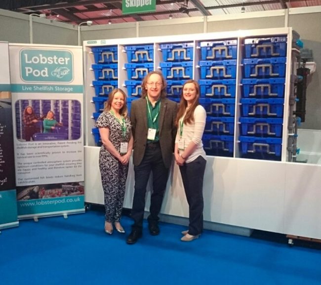 Todd Fish Tech Team at Skipper Expo with the Lobster Pod