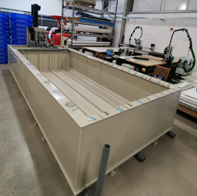 Crab Pod Sep 2022 in workshop Crab Pod being manufactured by Todd Fish Tech
